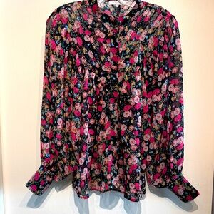 Olivaceous Floral Blouse